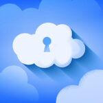 Image shows a cloud with a lock in the sky.