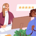 [Illustration] A service rep delivers proactive customer service