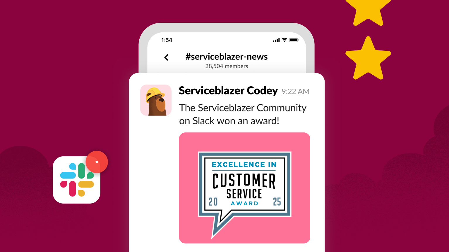 Serviceblazer Codey announces that the Serviceblazer Community won an award