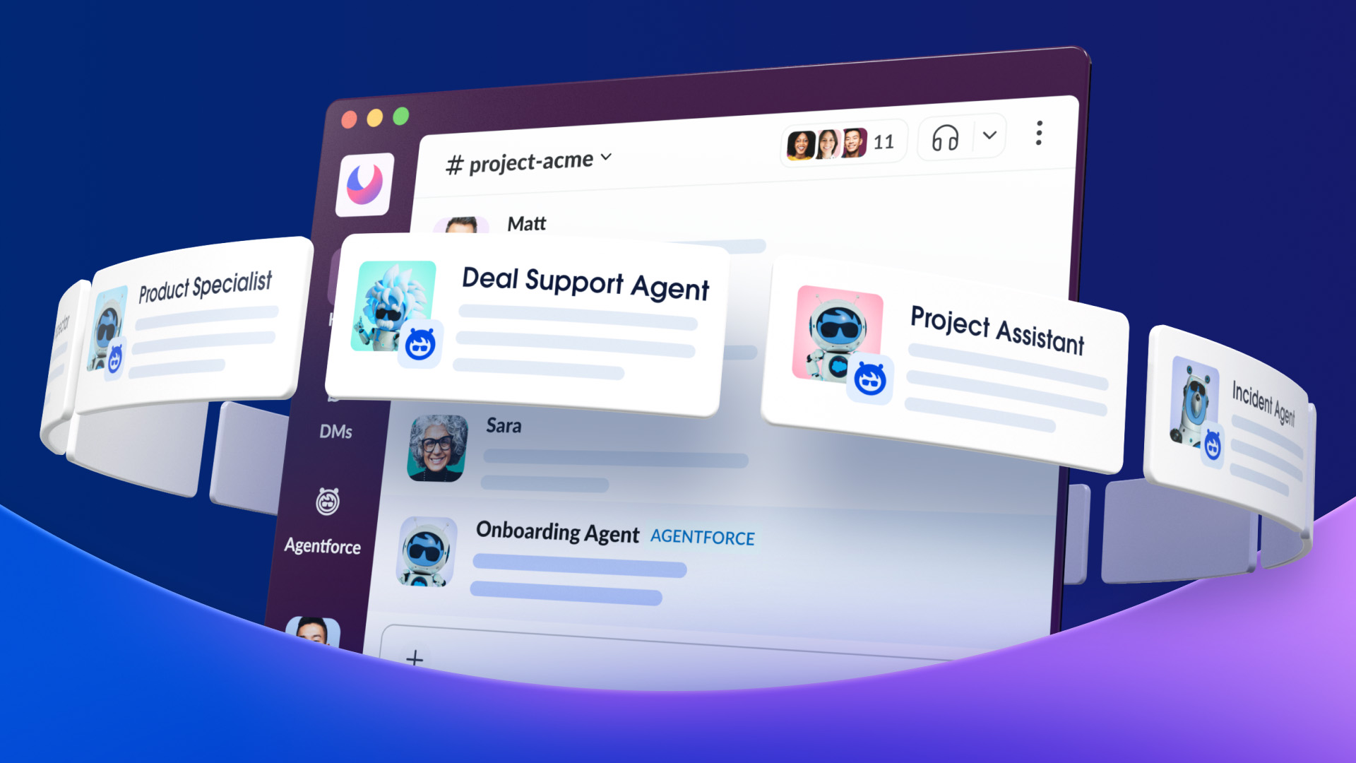 A computer screen displays agent profiles.