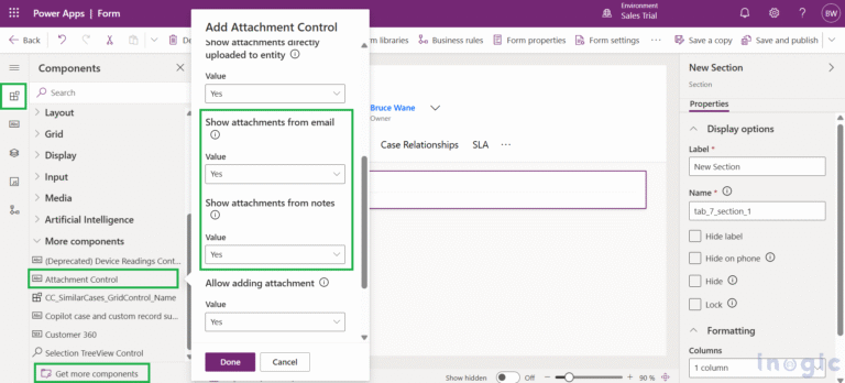 File Management with the Attachment Control