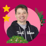 Serviceblazer Scott Luikart in his branded Trailblazer hoodie.